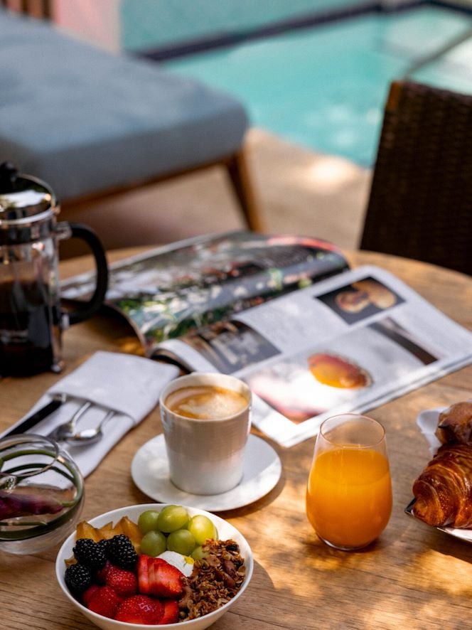 Room service on suite patio